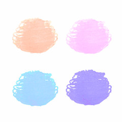 Colorful chalked spots for design