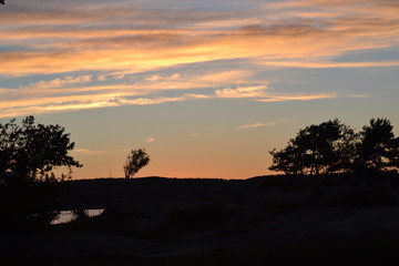 Fototapeta na wymiar sunset in sweden