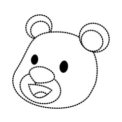 Cute beard head icon vector illustration graphic design