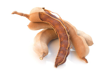 stack tamarind sweet isolate on white background