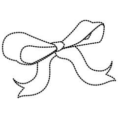 Bow christmas ornament icon vector illustration graphic design