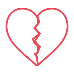 Heart broken symbol