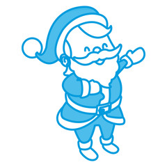 Cute santa claus cartoon icon vector illustration graphic design