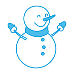 Snowman christmas cartoon icon vector illustration graphic design