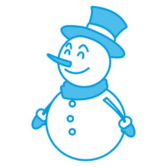 Snowman christmas cartoon icon vector illustration graphic design