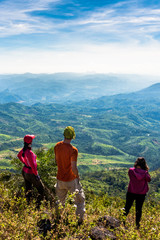 Obraz premium trekking on the thailand mountain