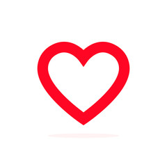 Vector illustration of a heart isolated on a white background.