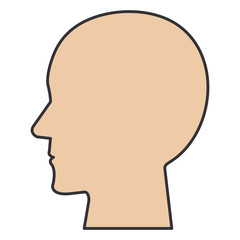 human profile isolated icon vector illustration design