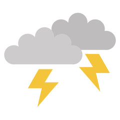 clouds storm electric icon vector illustration design