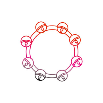 Isolated tambourine deisign