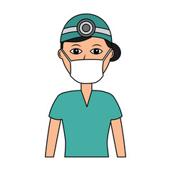 professional surgeon medical uniform clothes vector illustration