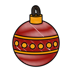 Christmas decorative ball icon vector illustration graphic design