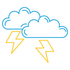 clouds storm electric icon vector illustration design