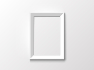 white  picture frame on white  wall