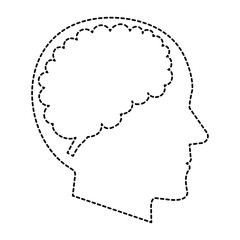 brain storming with human profile vector illustration design