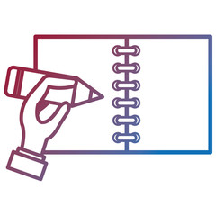 hand human writing icon vector illustration design