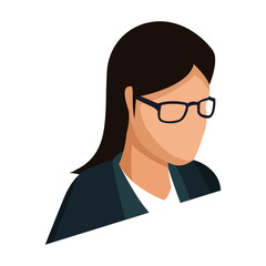 Business woman profile 3d icon vector illustration graphic design