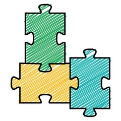 puzzle pieces isolated icon vector illustration design