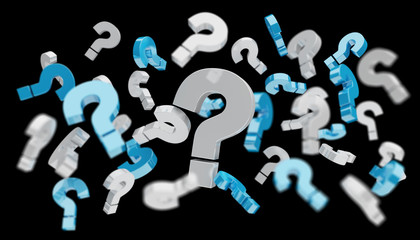 3D rendering question marks