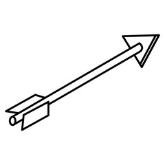 Bow arrow isolated icon vector illustration graphic design