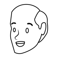 Obraz premium Man face cartoon icon vector illustration graphic design