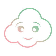 kawaii cloud icon