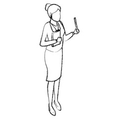 Woman teaching isometric icon vector illustration graphic design