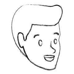 Man face cartoon icon vector illustration graphic design