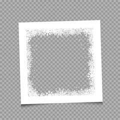 Christmas winter white photo frame