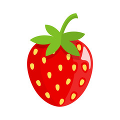 Obraz premium Erdbeere Flat Design Icon