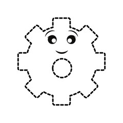 kawaii gear wheel icon 