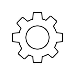 technical gear setting technology icon vector illustration outline image