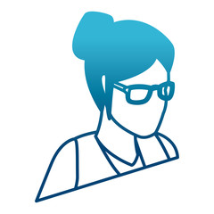 Fototapeta premium Business woman profile 3d icon vector illustration graphic design