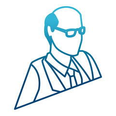 Businessman profile 3d icon vector illustration graphic design