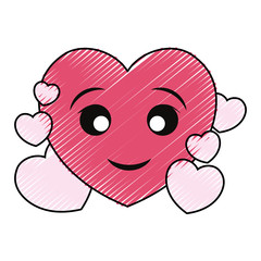 kawaii hearts design concept