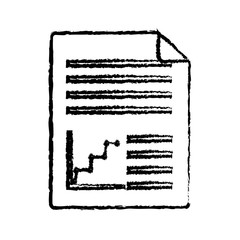 graph chart document icon image vector illustration design  black sketch line