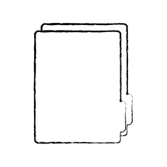 file folder icon image vector illustration design  black sketch line