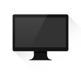 Computer schwarz Flat Design Icon