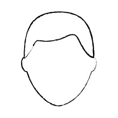 man avatar icon image vector illustration design  black sketch line