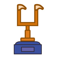  trophy  american football  vector illustration
