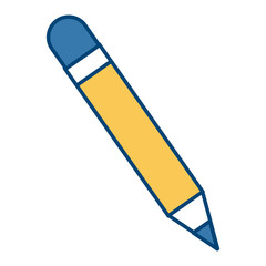 Wooden pencil symbol icon vector illustration  graphic  design