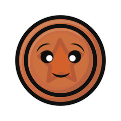 kawaii  shield  vector illustration