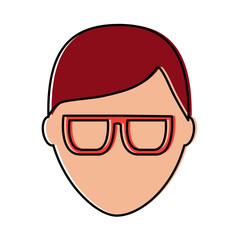 man with glasses  avatar icon image vector illustration design 