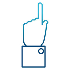Hand with finger up icon vector illustration  graphic  design