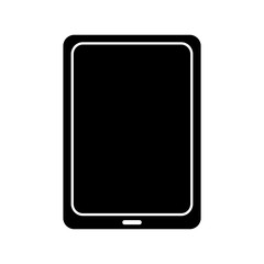tablet gadget device icon image vector illustration design  black and white