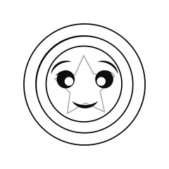 kawaii  videogame star  vector illustration