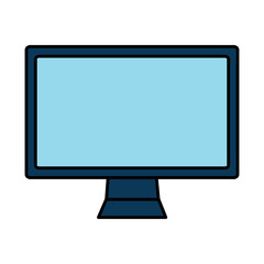 monitor computer wireless technology icon vector illustration drawing 