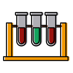 Laboratory test tubes icon vector illustration  graphic  design