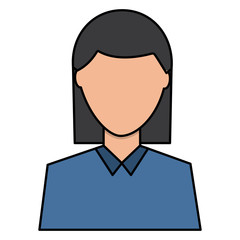 female avatar portrait character woman vector illustration 