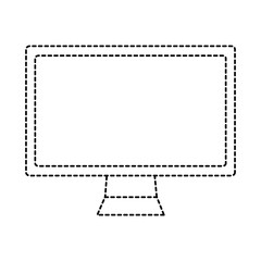 Fototapeta na wymiar monitor computer wireless technology icon vector illustration drawing sticker image